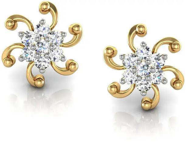 Kalyan Jewellers - Lightweight Gold Studs